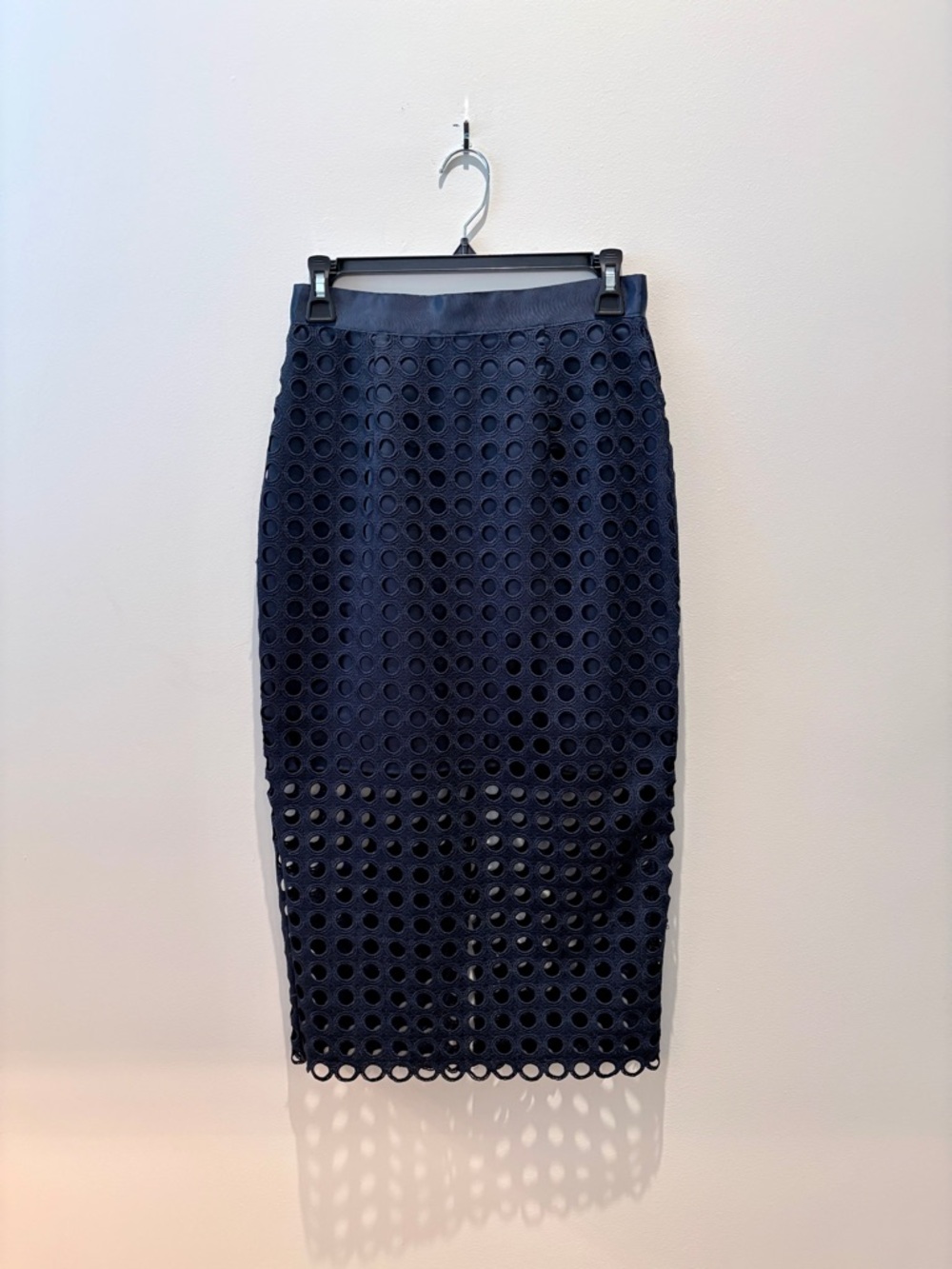Yumi Kim Navy Eyelet Pencil Skirt